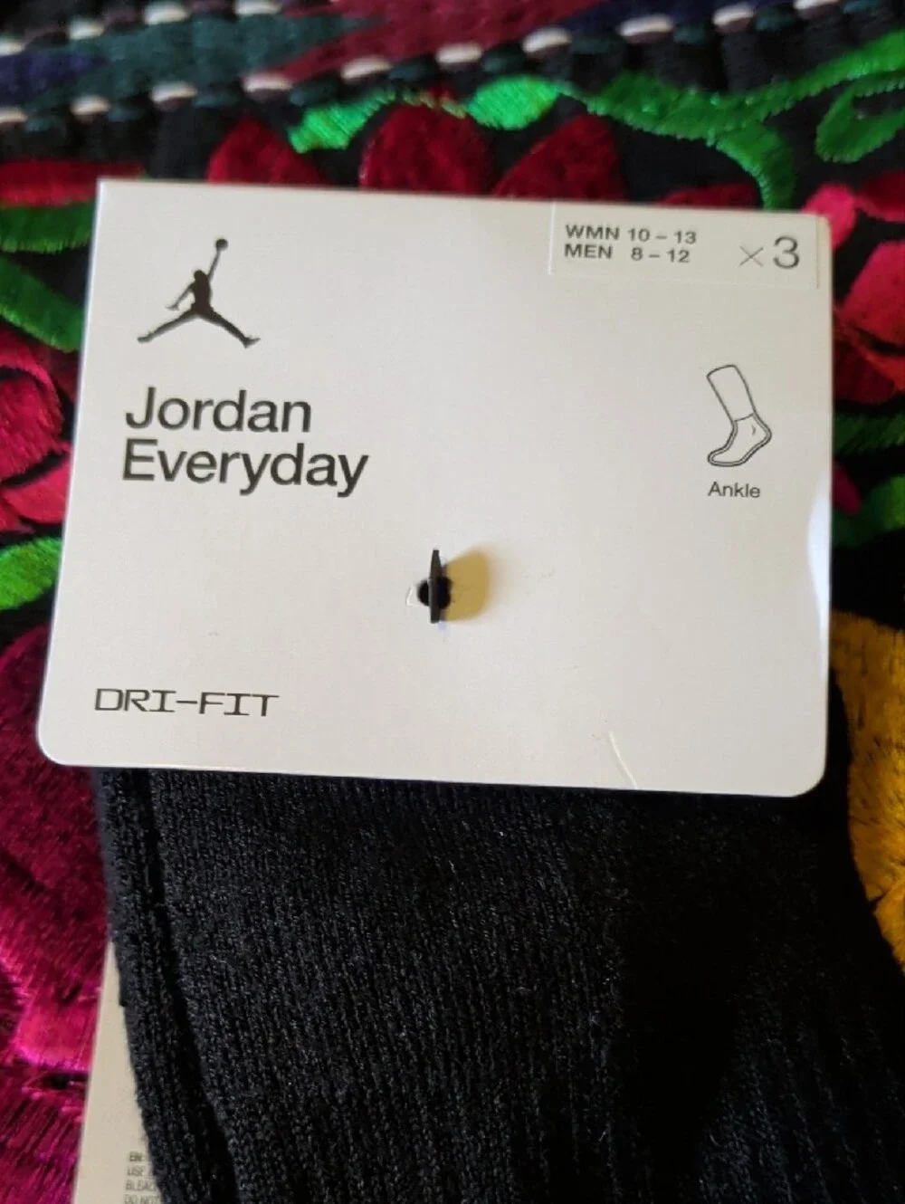 Jordan Black Athletic Crew Socks with White Jumpman Logo